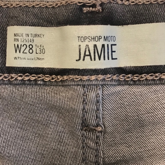 Topshop Jamie High Waist Distressed Moto Jeans - Picture 7 of 12